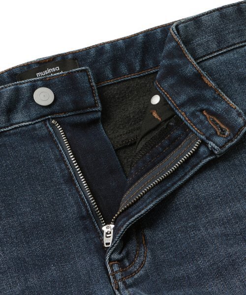 MUSINSA STANDARD WOMAN（ムシンサスタンダードウーマン）の「ウィメンズ薄起毛スリムフィットデニムパンツ[ミディアムインディゴ]（デニムパンツ・レディース・その他・30/24/25/26/27/28/29）」の3枚目の写真