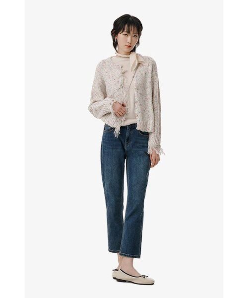 MUSINSA STANDARD WOMAN（ムシンサスタンダードウーマン）の「ウィメンズ薄起毛スリムフィットデニムパンツ[ミディアムインディゴ]（デニムパンツ・レディース・その他・30/24/25/26/27/28/29）」の7枚目の写真