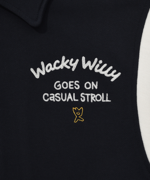 Wacky WiLLy(ワッキーウィリー)の「カラー スウェット バーシティ ジャンパー ネイビー(スタジャン・レディース・その他・SMALL/MEDIUM/LARGE/X-LARGE)」の5枚目の写真