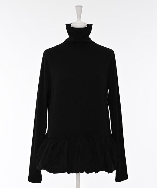 Narcissus（ナルシス）の「バルーンタートルトップス/レイヤードトップス（Tシャツ/カットソー・レディース・ホワイト/ブラック・FREE）」の8枚目の写真