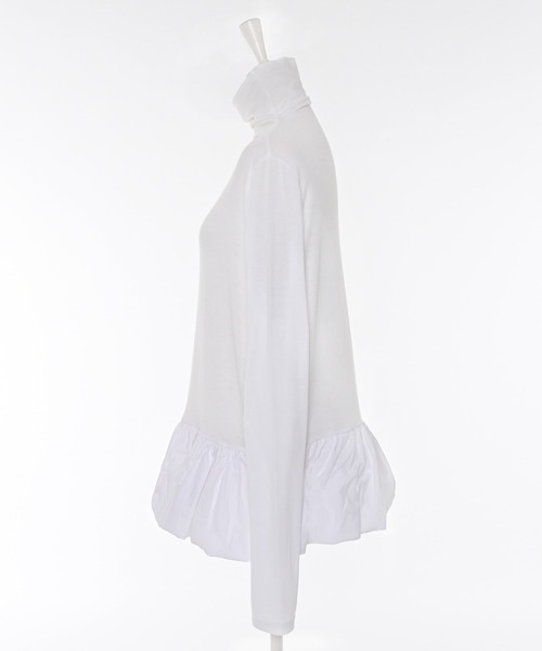 Narcissus（ナルシス）の「バルーンタートルトップス/レイヤードトップス（Tシャツ/カットソー・レディース・ホワイト/ブラック・FREE）」の15枚目の写真