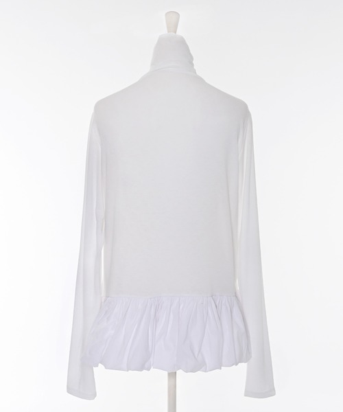 Narcissus（ナルシス）の「バルーンタートルトップス/レイヤードトップス（Tシャツ/カットソー・レディース・ホワイト/ブラック・FREE）」の16枚目の写真