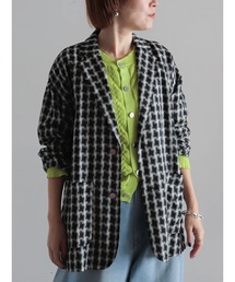 FIL DE FER（フィルデフェール）の「【予約】シャドウブロックチェック　ゆるジャケット（テーラードジャケット）」