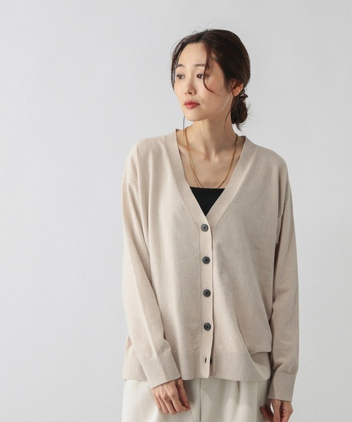 モールニットVネックカーディガン/581161（カーディガン/ボレロ