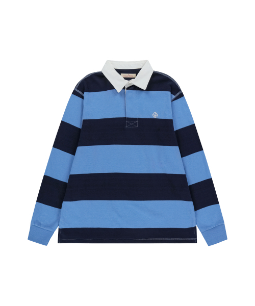 VANONE ATELIER（バノンアトリエ）の「A3496 ストライプカラーTシャツ_Navy（ポロシャツ・レディース・ネイビー・FREE）」の5枚目の写真