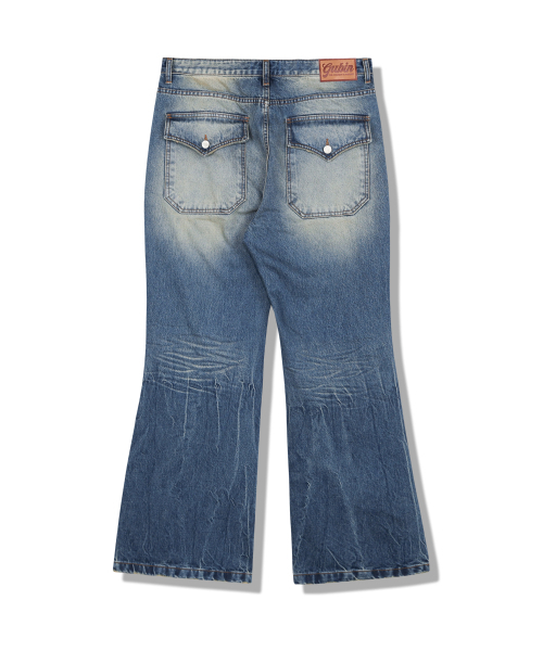 GUBIN（グビン）の「シアウォッシングフレアジーンズ - 中青（デニムパンツ・レディース・その他・SMALL/MEDIUM/LARGE）」の2枚目の写真