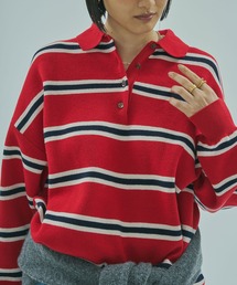 ROSE BUD | STRIPED COLLAR KNIT(ニット/セーター)