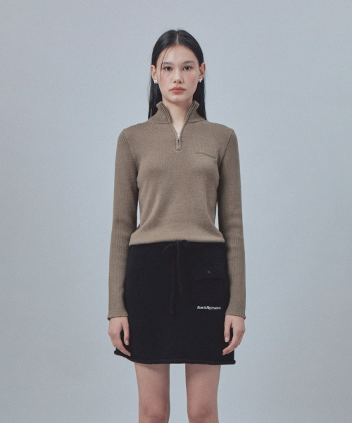 Rest&Recreation（レストアンドレクリエーション）の「SLIM FIT HALF ZIP-UP KNIT - KHAKI（ニット/セーター・レディース・その他・ONE）」の3枚目の写真