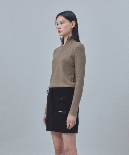 Rest&Recreation（レストアンドレクリエーション）の「SLIM FIT HALF ZIP-UP KNIT - KHAKI（ニット/セーター・レディース・その他・ONE）」の4枚目の写真