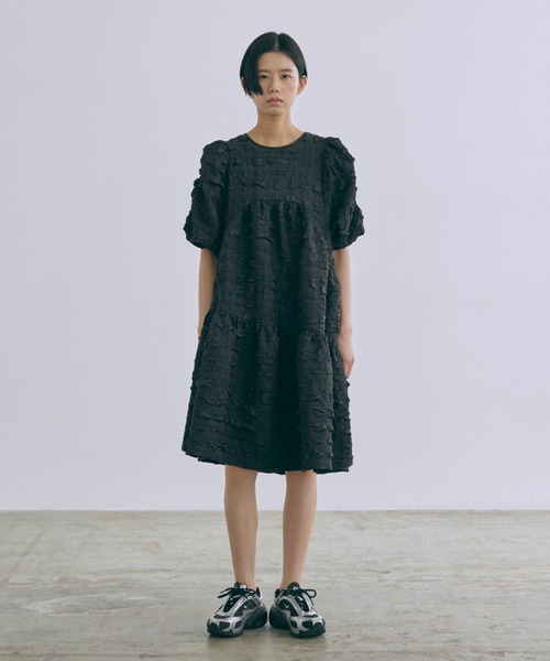 EN NEUME（エンノイム）の「Jacquard Puffy Dress（ワンピース・レディース・アイボリー/ブラック・0/1）」の11枚目の写真