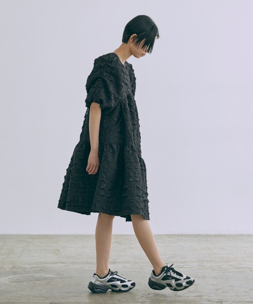 EN NEUME（エンノイム）の「Jacquard Puffy Dress（ワンピース・レディース・アイボリー/ブラック・0/1）」の12枚目の写真