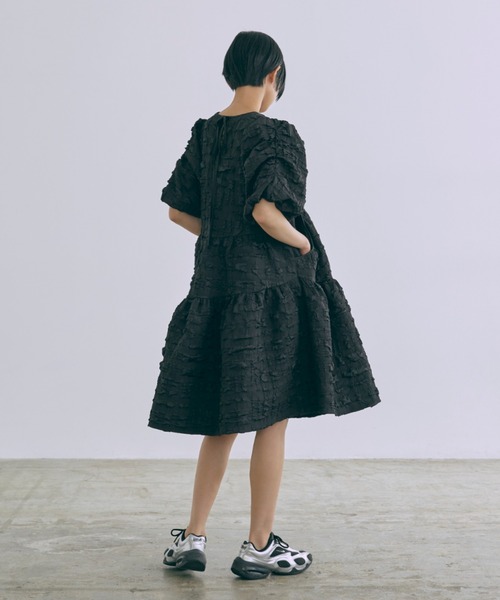 EN NEUME（エンノイム）の「Jacquard Puffy Dress（ワンピース・レディース・アイボリー/ブラック・0/1）」の13枚目の写真