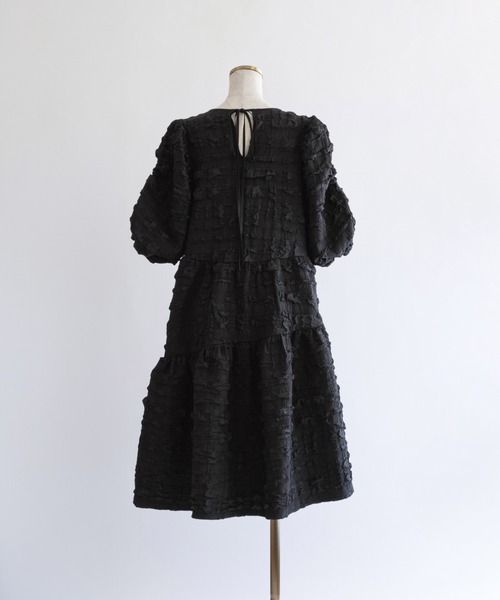 EN NEUME（エンノイム）の「Jacquard Puffy Dress（ワンピース・レディース・アイボリー/ブラック・0/1）」の18枚目の写真