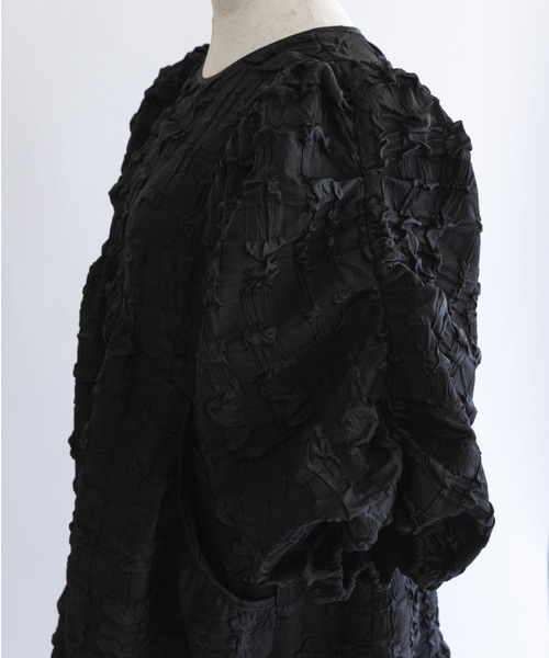 EN NEUME（エンノイム）の「Jacquard Puffy Dress（ワンピース・レディース・アイボリー/ブラック・0/1）」の20枚目の写真