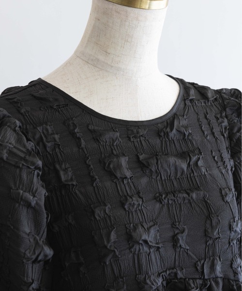 EN NEUME（エンノイム）の「Jacquard Puffy Dress（ワンピース・レディース・アイボリー/ブラック・0/1）」の19枚目の写真