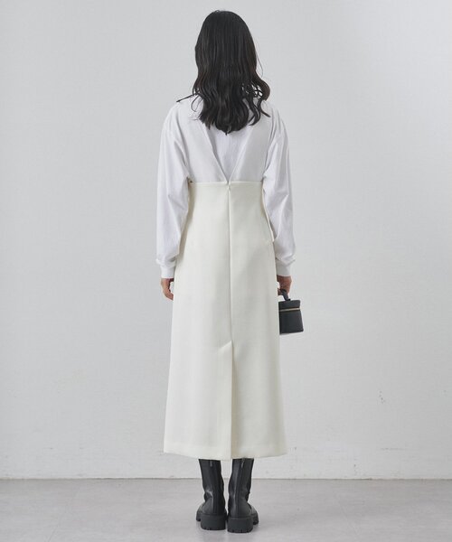 Whim Gazette（ウィムガゼット）の「ダブルサテンワンピース（ワンピース・レディース・オフホワイト/ブラック・FREE）」の17枚目の写真