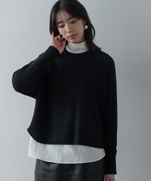 【洗える】ヘアリーフォルムニット