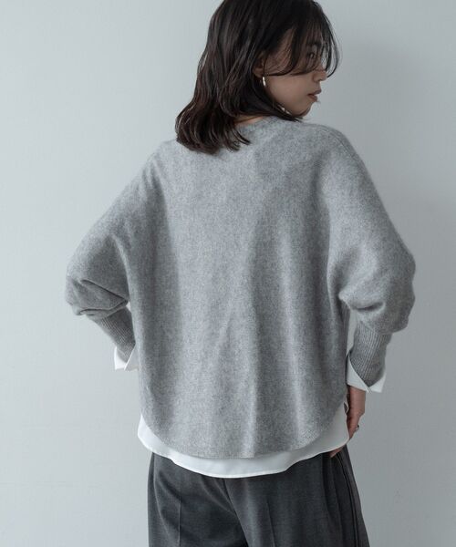 GALLEST(ギャレスト)の「【洗える】ヘアリーフォルムニット(ニット/セーター・レディース・ベージュ/ライトグレー系8/オフホワイト/グリーン系/ブラック/ピンク・34/38)」の22枚目の写真