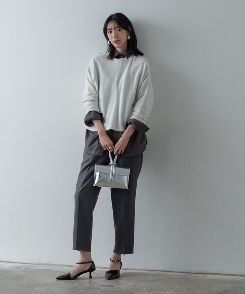 GALLEST（ギャレスト）の「【洗える】ヘアリーフォルムニット（ニット/セーター・レディース・ベージュ/ライトグレー系8/オフホワイト/グリーン系/ブラック/ピンク・34/38）」の13枚目の写真