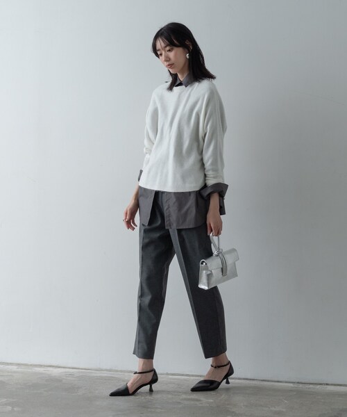 GALLEST（ギャレスト）の「【洗える】ヘアリーフォルムニット（ニット/セーター・レディース・ベージュ/ライトグレー系8/オフホワイト/グリーン系/ブラック/ピンク・34/38）」の15枚目の写真