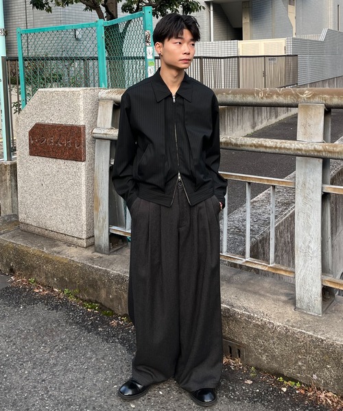 Stripe short blouson / ストライプショートブルゾン（ブルゾン