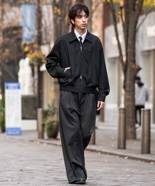 SINSS（シンス）の「Stripe short blouson / ストライプショートブルゾン（ブルゾン・メンズ・ブラック・SMALL/X-SMALL/LARGE/MEDIUM）」の13枚目の写真