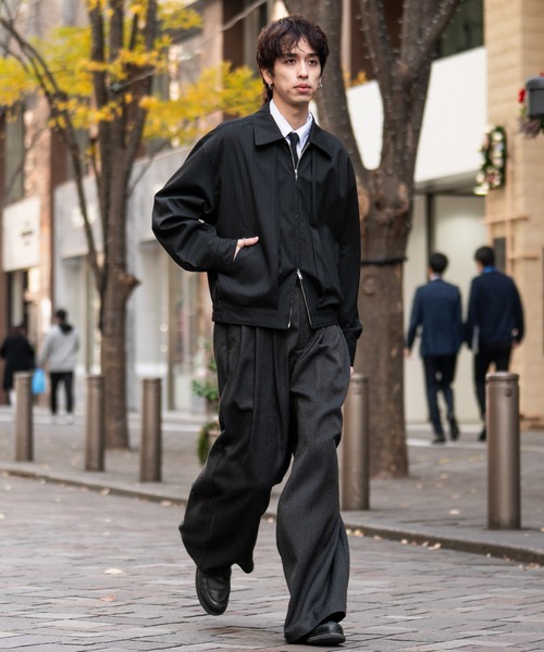 SINSS（シンス）の「Stripe short blouson / ストライプショートブルゾン（ブルゾン・メンズ・ブラック・SMALL/X-SMALL/LARGE/MEDIUM）」の15枚目の写真