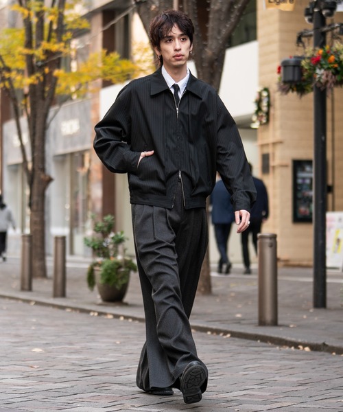 SINSS（シンス）の「Stripe short blouson / ストライプショートブルゾン（ブルゾン・メンズ・ブラック・SMALL/X-SMALL/LARGE/MEDIUM）」の16枚目の写真