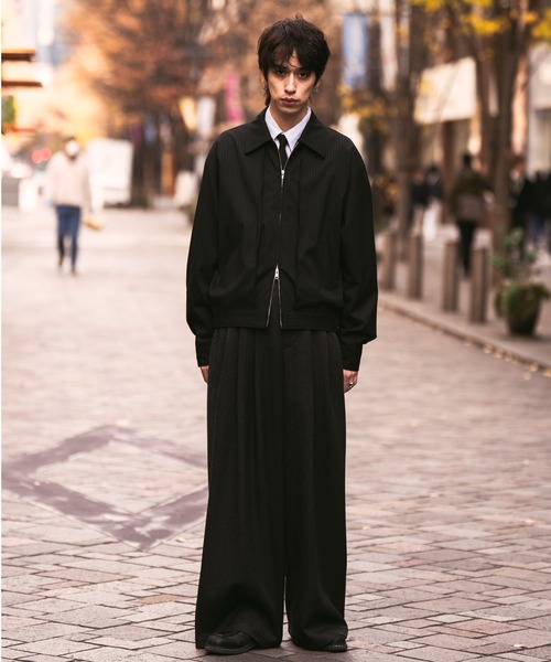 SINSS（シンス）の「Stripe short blouson / ストライプショートブルゾン（ブルゾン・メンズ・ブラック・SMALL/X-SMALL/LARGE/MEDIUM）」の18枚目の写真