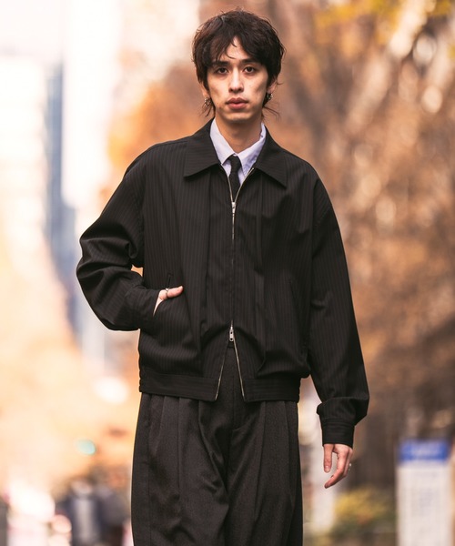 SINSS（シンス）の「Stripe short blouson / ストライプショートブルゾン（ブルゾン・メンズ・ブラック・SMALL/X-SMALL/LARGE/MEDIUM）」の21枚目の写真