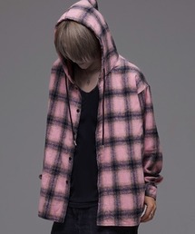 NOVESSEL（ノベセル）の「『NOVESSEL/ノベセル』チェック柄シャツパーカー【Y】【CN】（パーカー）」