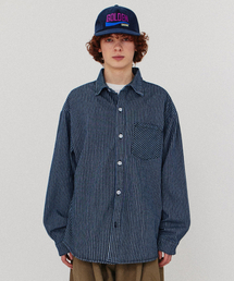Washed denim over shirts_Stripe