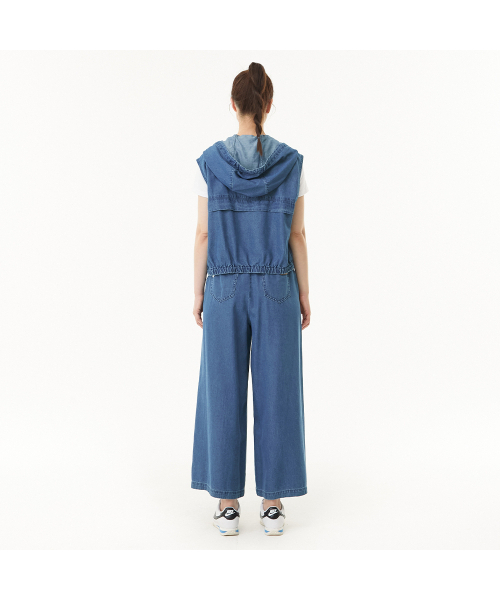 PLASTIC ISLAND（プラスティックアイランド）の「テンセルバンディングデニムパンツ PR2DP565（デニムパンツ・レディース・ネイビー・SMALL/MEDIUM/X-SMALL）」の3枚目の写真
