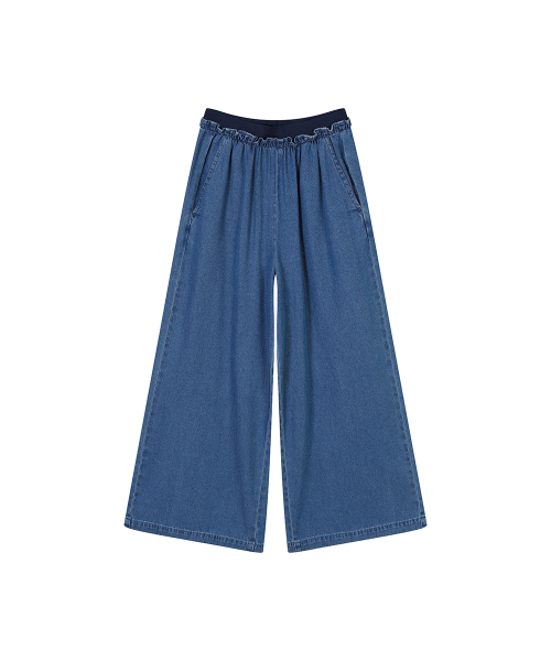 PLASTIC ISLAND（プラスティックアイランド）の「テンセルバンディングデニムパンツ PR2DP565（デニムパンツ・レディース・ネイビー・SMALL/MEDIUM/X-SMALL）」の5枚目の写真