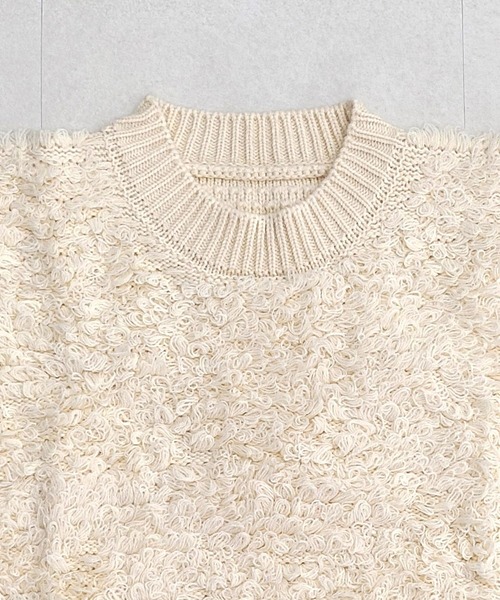 DAY CLOSET(デイ クローゼット)の「【立体ふっくら質感でぽかぽか】厚手クルーネックモコモコループリブニット ベスト レディース(ベスト・レディース・チャコールグレー/ブラック/アイボリー・FREE)」の13枚目の写真