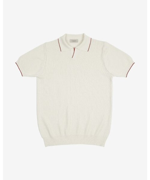 Combination collar knit (Ivory)