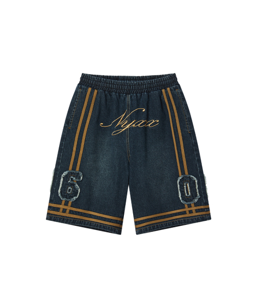 NYXX(エヌワイエックスエックス)の「バスケットボール デニム ハーフパンツ インディゴ(デニムパンツ・レディース・その他・SMALL/MEDIUM/LARGE)」の2枚目の写真