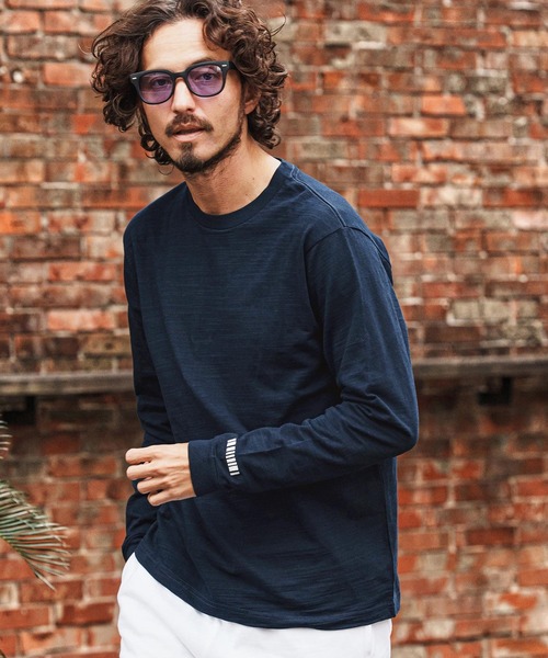 felkod(フィルコッド)の「mlt5514-Barcode Embroidery Slab Long Sleeve Cut sew ロングスリーブカットソー(F26S240)(Tシャツ/カットソー・メンズ・ホワイト/ブラック/ネイビー・S/M/L/XL)」の3枚目の写真