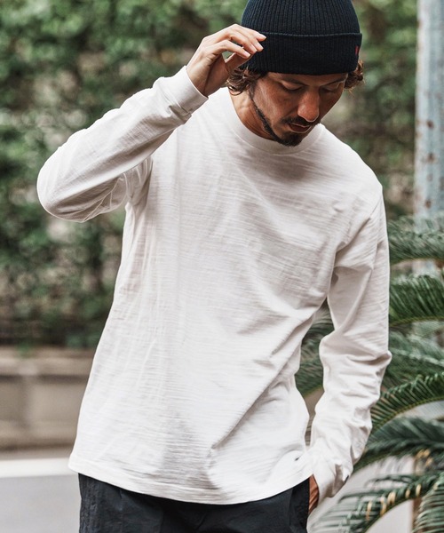 felkod(フィルコッド)の「mlt5514-Barcode Embroidery Slab Long Sleeve Cut sew ロングスリーブカットソー(F26S240)(Tシャツ/カットソー・メンズ・ホワイト/ブラック/ネイビー・S/M/L/XL)」の5枚目の写真
