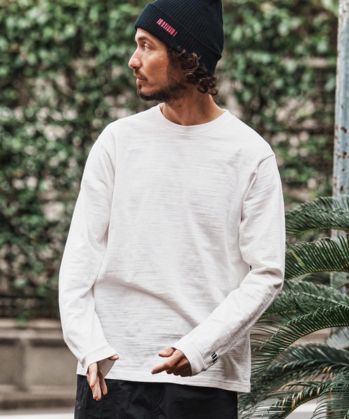 felkod(フィルコッド)の「mlt5514-Barcode Embroidery Slab Long Sleeve Cut sew ロングスリーブカットソー(F26S240)(Tシャツ/カットソー・メンズ・ホワイト/ブラック/ネイビー・S/M/L/XL)」の6枚目の写真