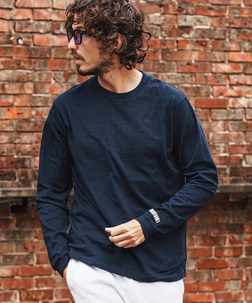 felkod(フィルコッド)の「mlt5514-Barcode Embroidery Slab Long Sleeve Cut sew ロングスリーブカットソー(F26S240)(Tシャツ/カットソー・メンズ・ホワイト/ブラック/ネイビー・S/M/L/XL)」の9枚目の写真