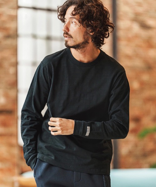 felkod(フィルコッド)の「mlt5514-Barcode Embroidery Slab Long Sleeve Cut sew ロングスリーブカットソー(F26S240)(Tシャツ/カットソー・メンズ・ホワイト/ブラック/ネイビー・S/M/L/XL)」の15枚目の写真