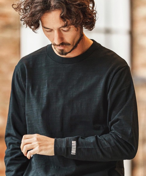 felkod(フィルコッド)の「mlt5514-Barcode Embroidery Slab Long Sleeve Cut sew ロングスリーブカットソー(F26S240)(Tシャツ/カットソー・メンズ・ホワイト/ブラック/ネイビー・S/M/L/XL)」の16枚目の写真