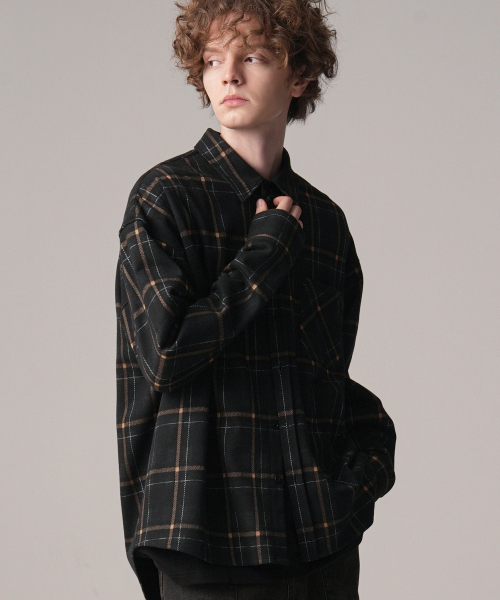 ZENDUST(ジェンダスト)の「Billy Check Shirt NAVY(シャツ/ブラウス・レディース・ネイビー・MEDIUM/LARGE/X-LARGE)」の2枚目の写真