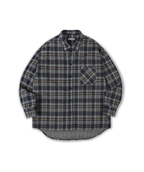 ZENDUST(ジェンダスト)の「Billy Check Shirt NAVY(シャツ/ブラウス・レディース・ネイビー・MEDIUM/LARGE/X-LARGE)」の4枚目の写真