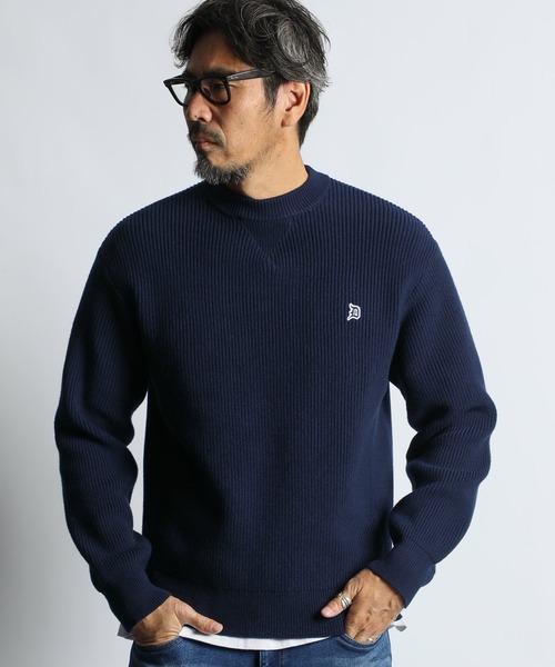 WASHABLE MOCK NECK KNIT：自宅で洗える ウォッシャブル ワンポイント