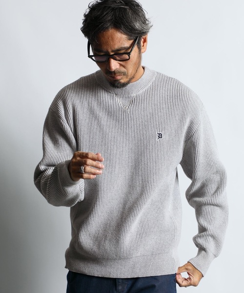 WASHABLE MOCK NECK KNIT：自宅で洗える ウォッシャブル ワンポイント
