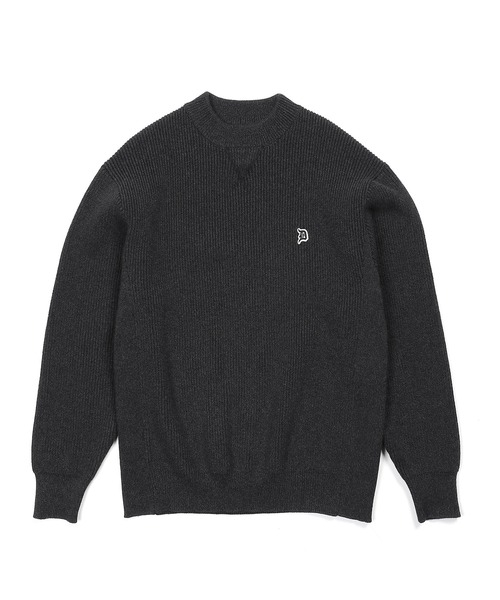 The DUFFER of ST.GEORGE(ザダファーオブセントジョージ)の「WASHABLE MOCK NECK KNIT:自宅で洗える ウォッシャブル ワンポイント モックネックニット(ニット/セーター・メンズ・ネイビー/スミクロ/グレー・LARGE/MEDIUM/SMALL/X-LARGE)」の9枚目の写真