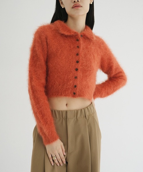 セール】ANGORA SHORT KNIT CARDIGAN（カーディガン/ボレロ）｜CLANE