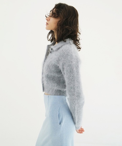 セール】ANGORA SHORT KNIT CARDIGAN（カーディガン/ボレロ）｜CLANE
